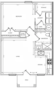 Floor plan 1 BDEROOM