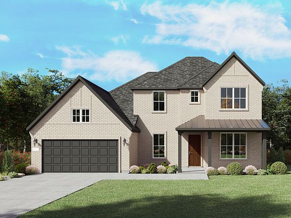 The Lindale, a two-story new home design shown with home exterior FC 202