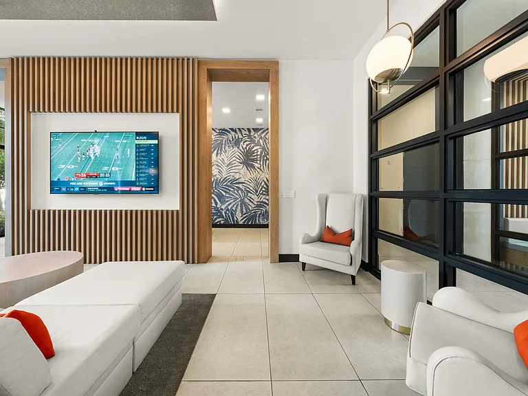 Entertainment-focused clubroom ideal for gathering with friends and neighbors.