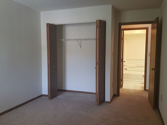This spare bedroom has 2 closets!
