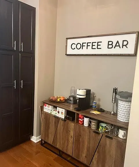 Breakfast nook/coffee bar