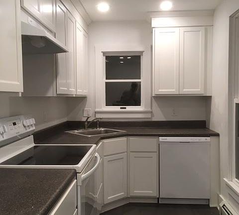 Kitchen with updated appliances.