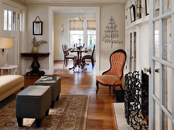 Living room with view to dining room