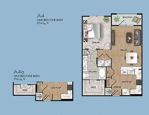 Floor plan A4 and A4a