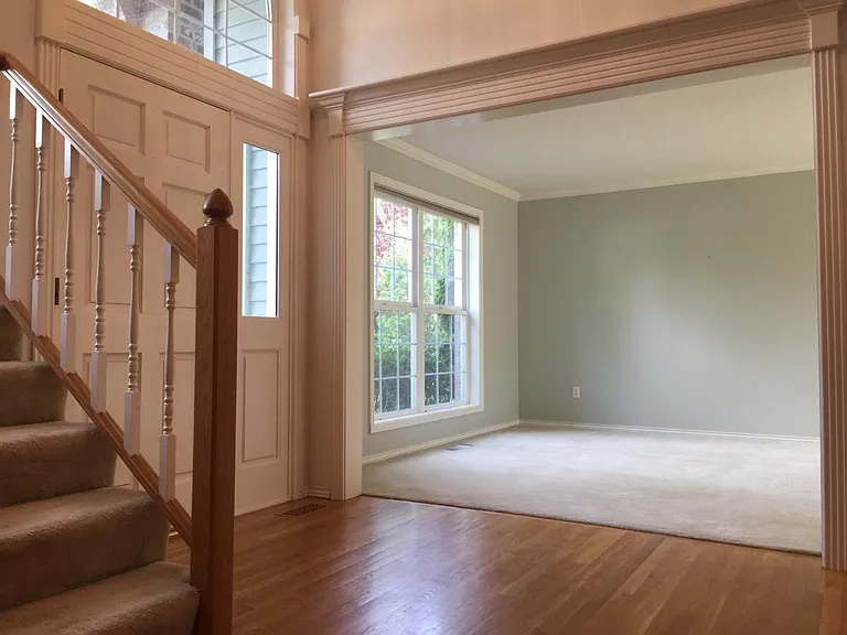 foyer and living room