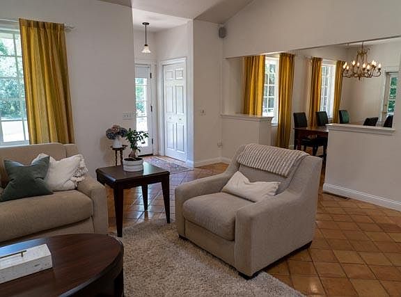 View of the dining room from the living room.