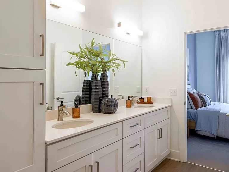 Bathroom with Bedroom View