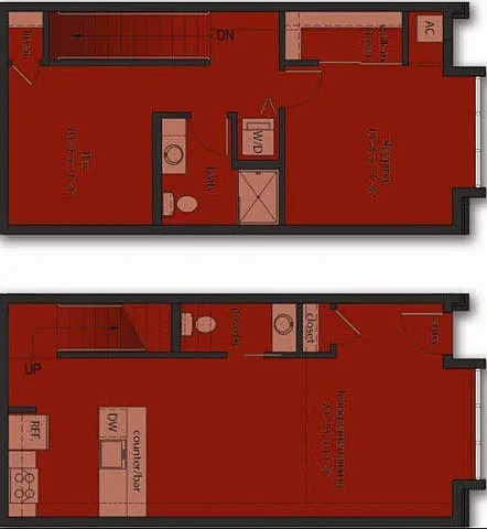 Floor plan Townhome TH1 + Den