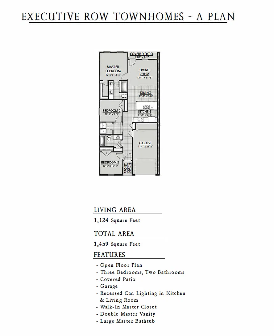 Floor plan A Plan - 3 Bed 2 Bath