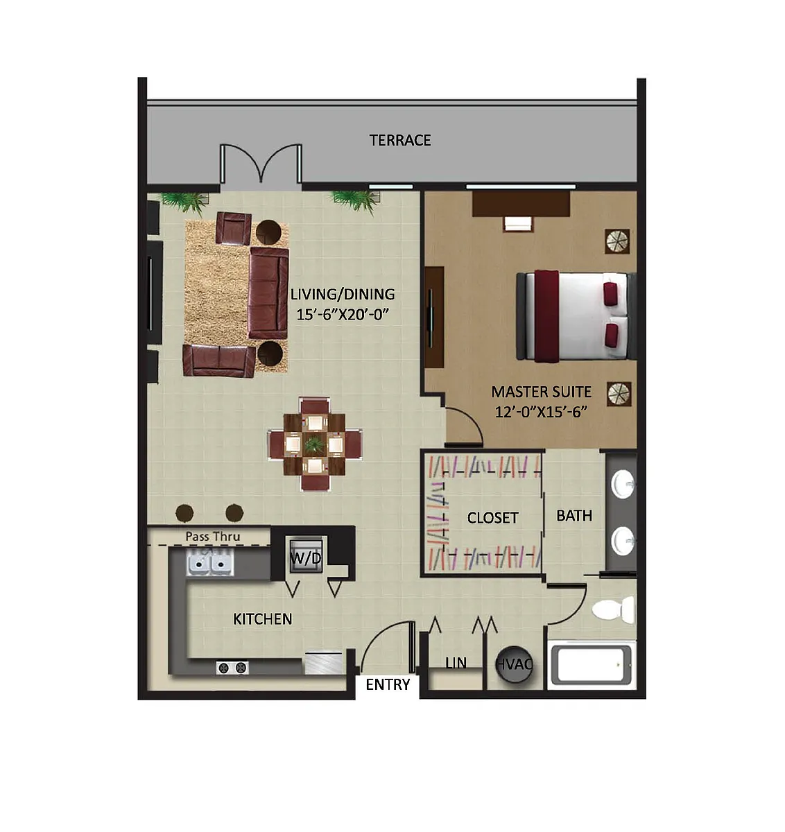 Floor plan Hibiscus 1/1