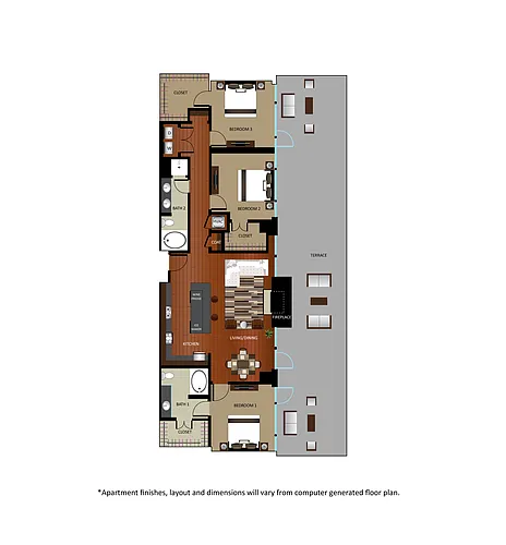 Floor plan C1 - Renovated