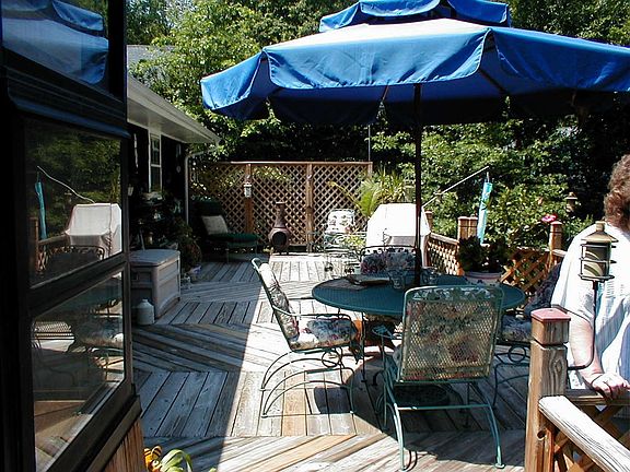 Enjoy views of babbling Brook from deck or solarium