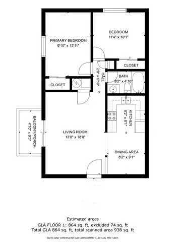 Floor plan Two Bedroom