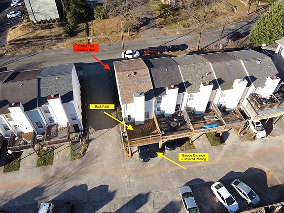 Areal View from back alley/driveway.