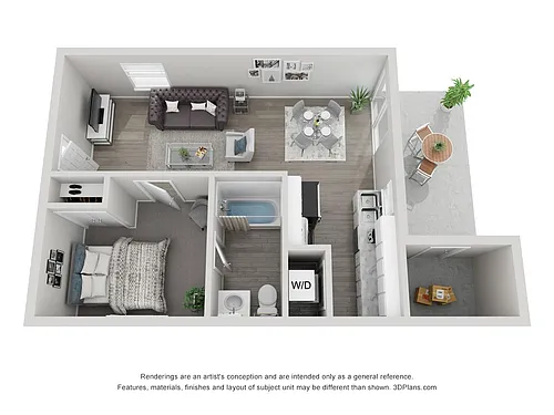 Floor plan One Bedroom