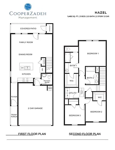 Floor plan 3 Bedrooms and 2.5 bathrooms