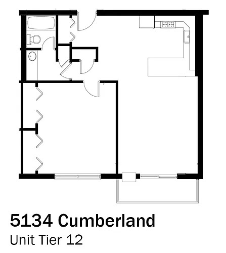 Floor plan 1bd/1b 12