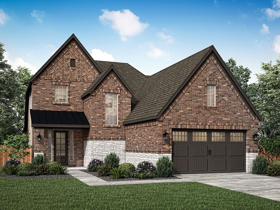 Rendering of the Naomi with exquisite curb appeal and a covered front porch.
