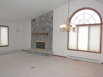 Formal dining room with chandelier