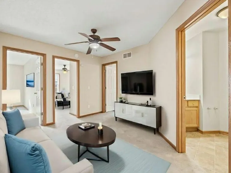 Upper Level Loft area with furniture look. Great for office space or entertainment/Kids play area