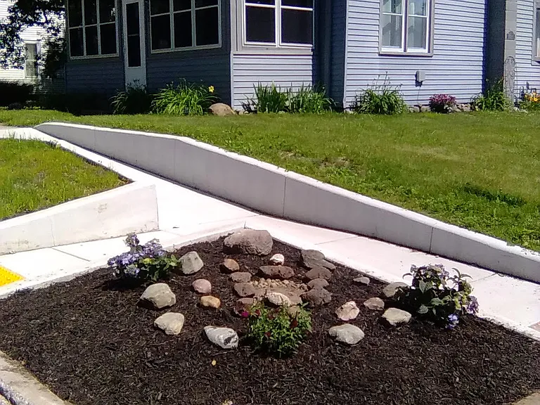 Newer sidewalk.