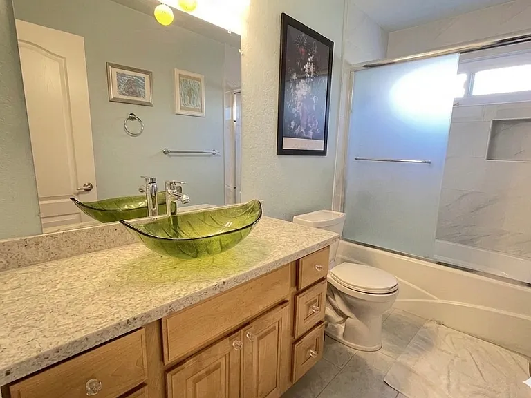 Hallway bathroom.