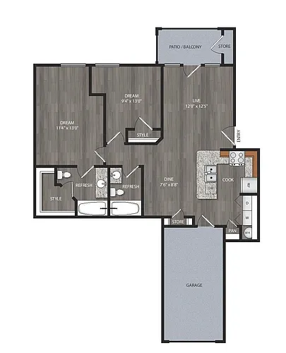 Floor plan B1G