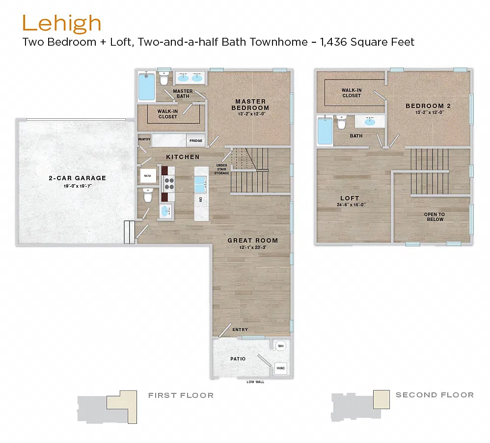 Floor plan Park - Lehigh 2/2.5