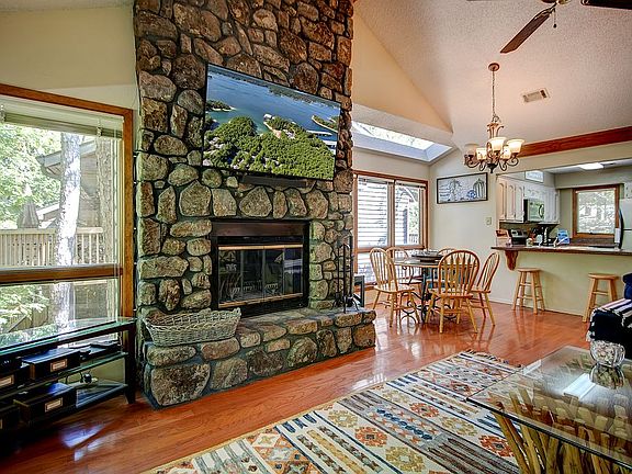 wood burning fireplace