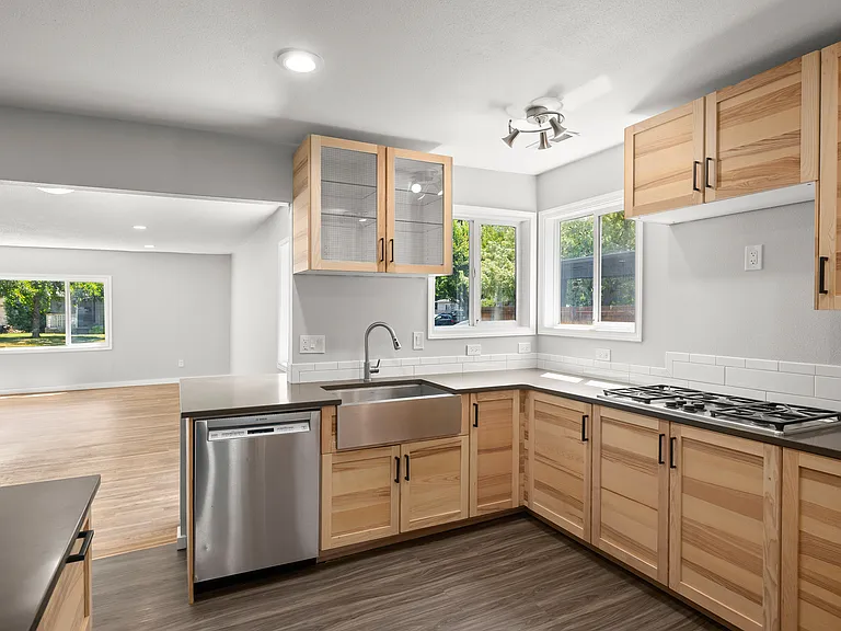 Kitchen showing dishwasher