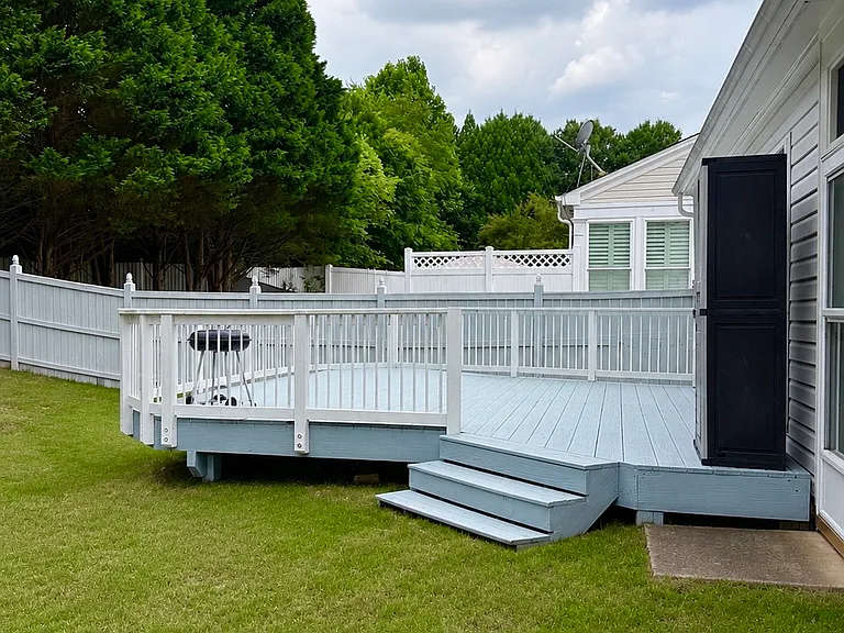 Backyard with deck