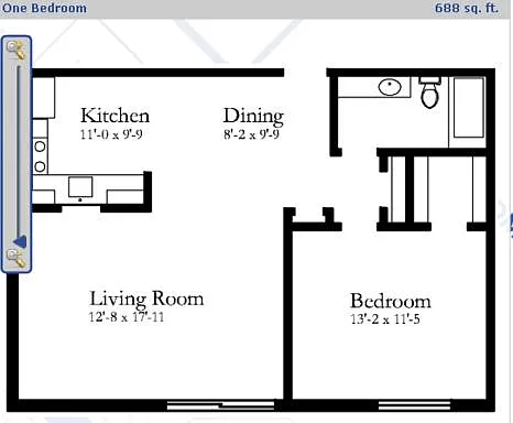 Floor plan 1 Bedroom