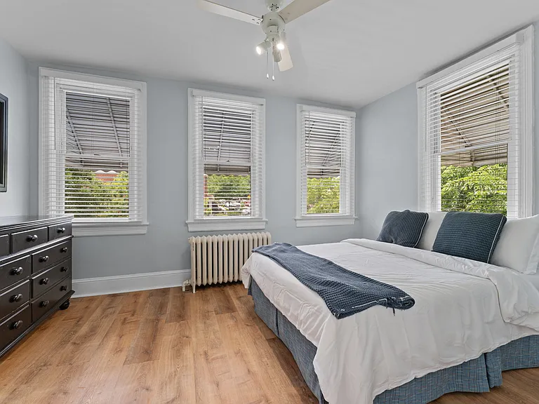 Master bedroom holds queen or king-size bed