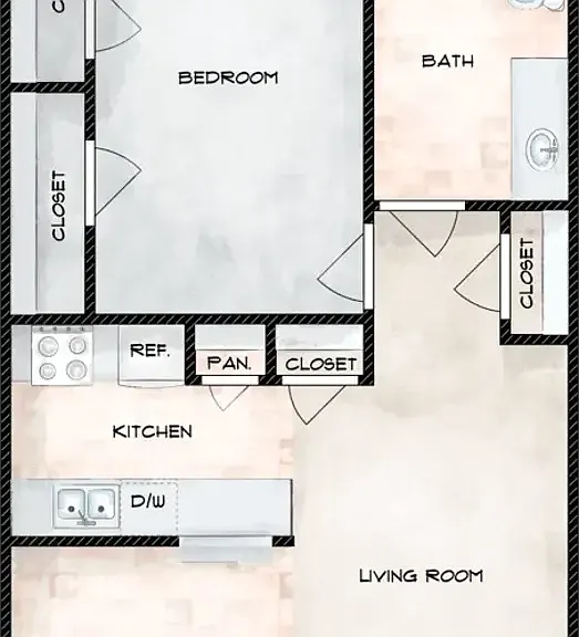ONE BEDROOM FLOORPLAN ONE BEDROOM FLOORPLAN