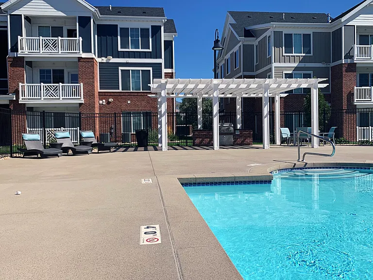 Sparkling Resort-style Pool with Barbeque Area