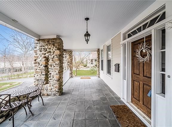 Inviting covered porch