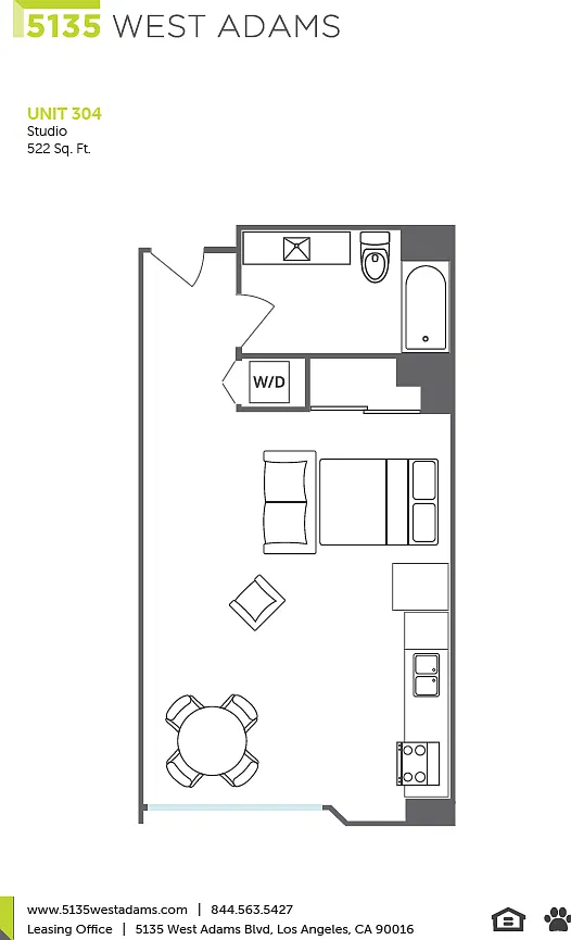 Studio, 525 sqft, $2,175 — Photo 2