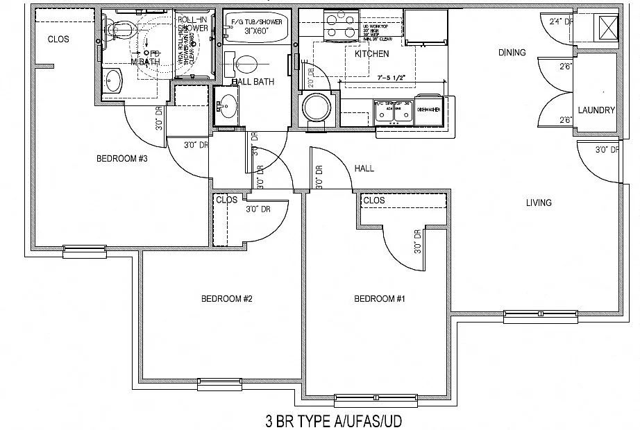Floor plan 3 Bedrooms