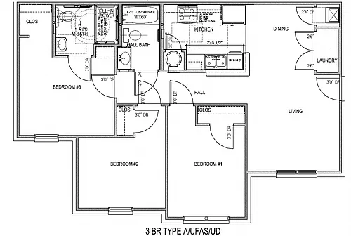 Floor plan 3 Bedrooms