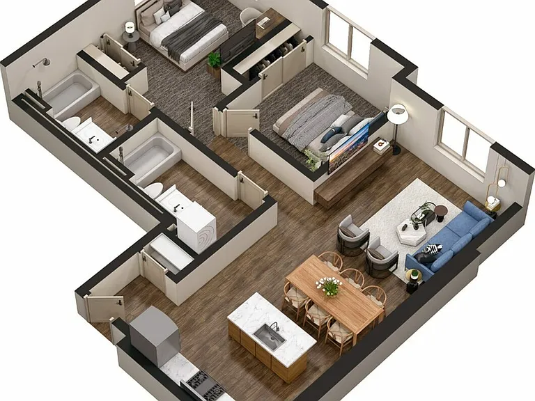 2x2C Floorplan 2x2C Floorplan