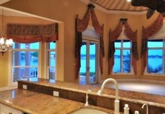 Kitchen view to family room