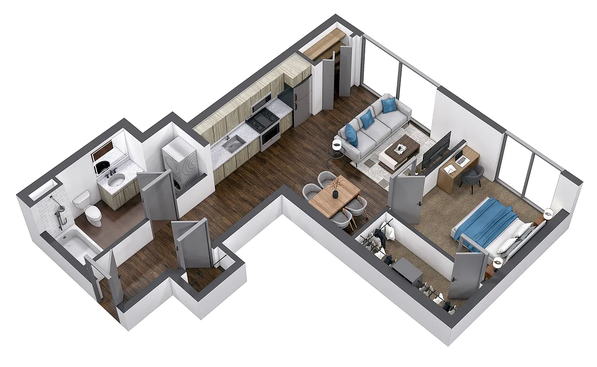 Floor plan 1X1 - A4