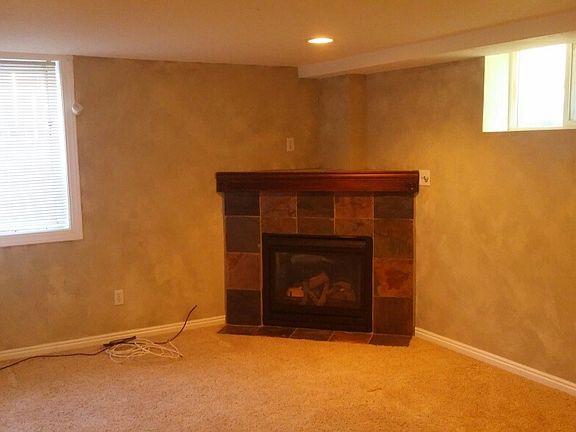 Den fireplace