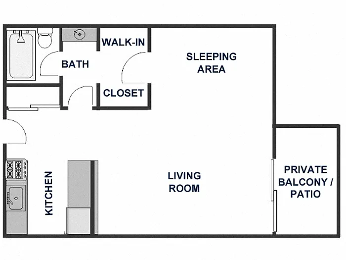 Floor plan Studio: Type A