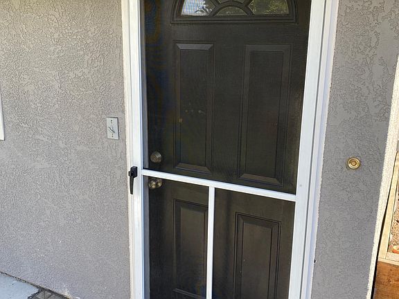 Front door of the cottage unit, it has since been updated to include a dog door.