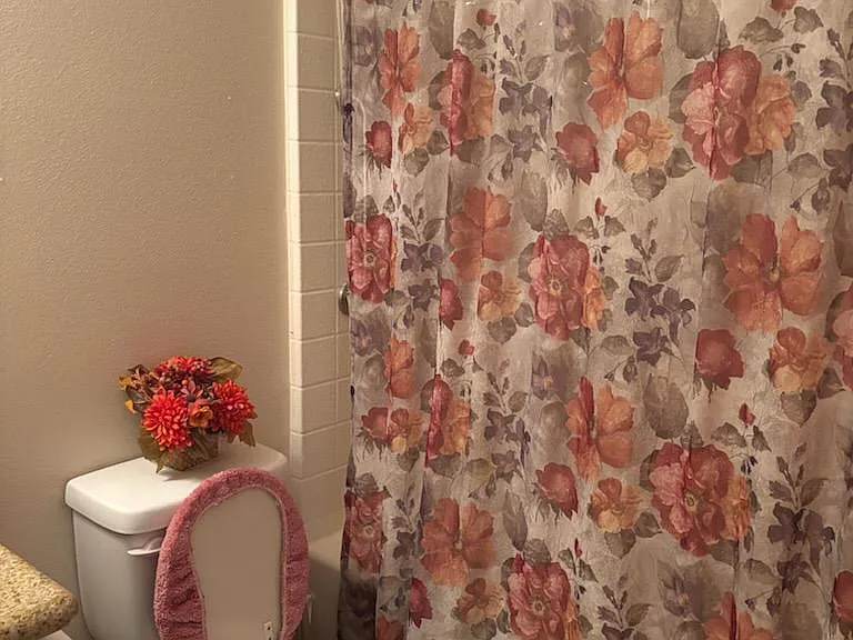 Shared Bathroom showing shower.