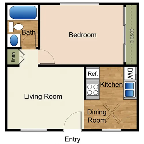 Floor plan 1X1