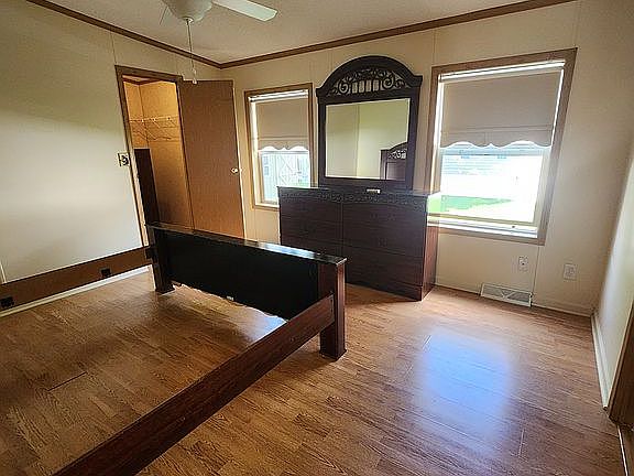 Master bedroom with walk in closet