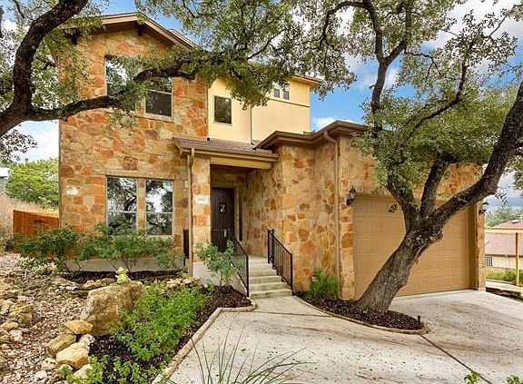 Beautiful oak trees provide shade and privacy.