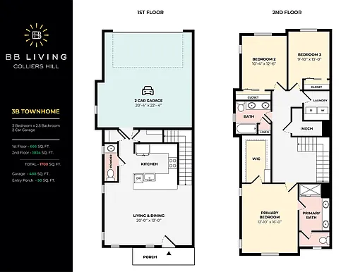 Floor plan 3B Townhome